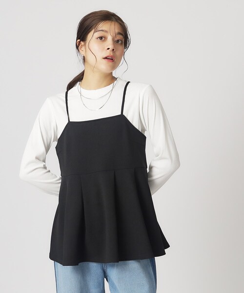 DRESKIP(ドレスキップ)の「◆【2点セット/体型カバー】タックフレアキャミソール+ロンT(その他トップス・レディース・ブラック/チャコールグレー/キャメル・02/03/04)」の11枚目の写真