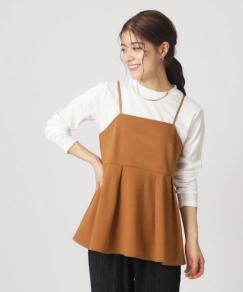DRESKIP(ドレスキップ)の「◆【2点セット/体型カバー】タックフレアキャミソール+ロンT(その他トップス・レディース・ブラック/チャコールグレー/キャメル・02/03/04)」の18枚目の写真