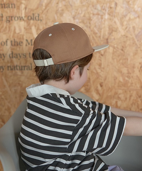 b・ROOM(ビールーム)の「バイカラーロゴキャップ(キャップ・キッズ・ブラック/ブラウン/オフホワイト・54cm)」の7枚目の写真