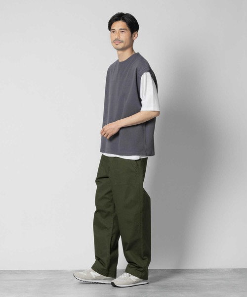 Right-on（ライトオン）の「Other(ソノタ)ベスト5分袖レイヤードTシャツ（Tシャツ/カットソー・メンズ・ケリーグリーン/ネイビー/ブラック・M/L/XL）」の5枚目の写真