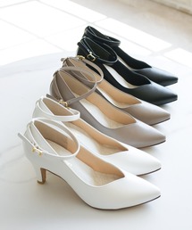 chocolates（チョコラテス）の「晴雨兼用 Vカット 2way アンクルストラップパンプス レイン【日本製】（パンプス）」