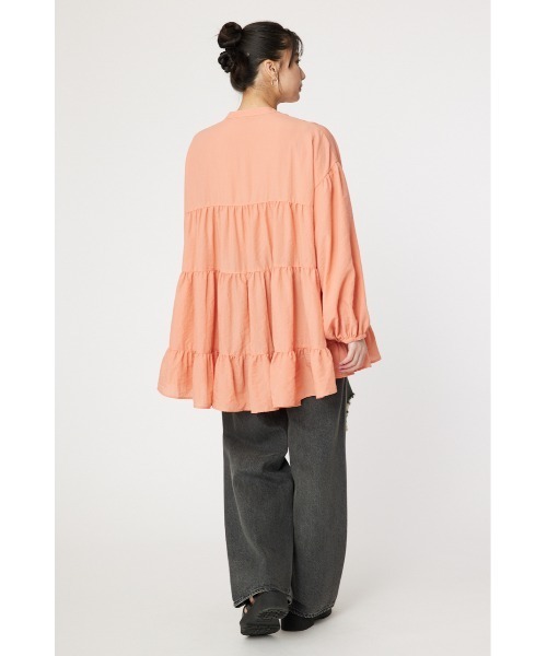 RODEO CROWNS WIDE BOWL（ロデオクラウンズワイドボウル）の「バンドカラーティアードチュニック（チュニック・レディース・オフホワイト/ブラック系その他/ブラック/ライトピンク・FREE）」の17枚目の写真