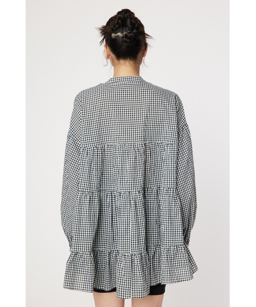 RODEO CROWNS WIDE BOWL（ロデオクラウンズワイドボウル）の「バンドカラーティアードチュニック（チュニック・レディース・オフホワイト/ブラック系その他/ブラック/ライトピンク・FREE）」の11枚目の写真