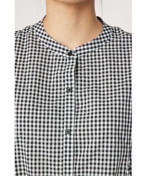 RODEO CROWNS WIDE BOWL（ロデオクラウンズワイドボウル）の「バンドカラーティアードチュニック（チュニック・レディース・オフホワイト/ブラック系その他/ブラック/ライトピンク・FREE）」の12枚目の写真