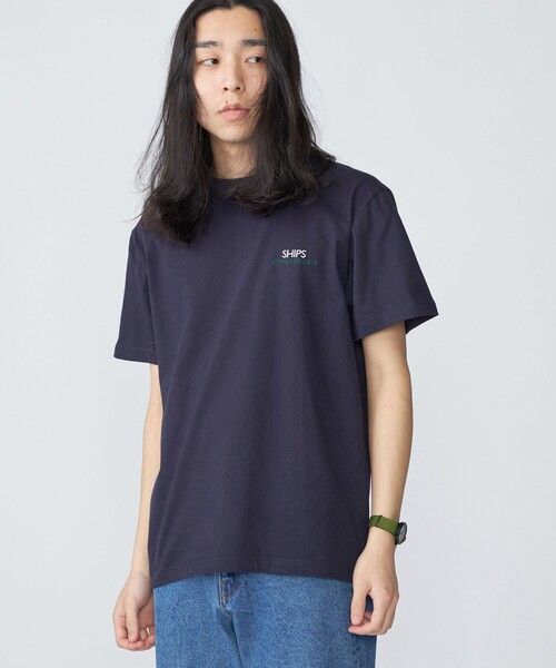 SHIPS（シップス）の「【WEB限定】SHIPS: STYLISH STANDARD ロゴ 刺繍 Tシャツ（Tシャツ/カットソー・メンズ・ダークグレー/コバルトブルー/ネイビー/ホワイト系/ブラック/ホワイト・X-LARGE/LARGE/MEDIUM/SMALL）」の14枚目の写真