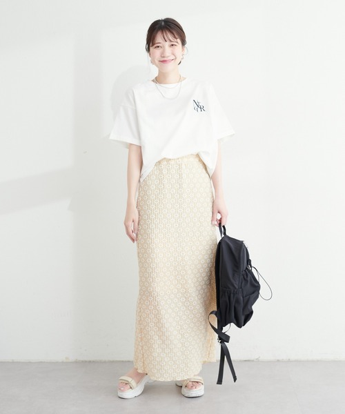 natural couture osonoフラワージャガードスカート ベージュ osonoフラワージャガードスカート | natural couture(ナチュラル