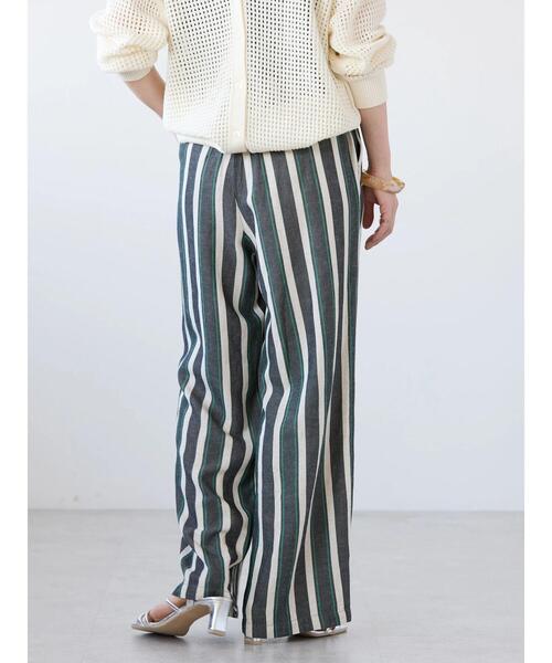 AMERICAN HOLIC(アメリカンホリック)の「接触冷感リネンブレンドワイドパンツ(その他パンツ・レディース・ライトベージュ/ブルー/ストライプ/チャコールグレー・L/M/S)」の11枚目の写真