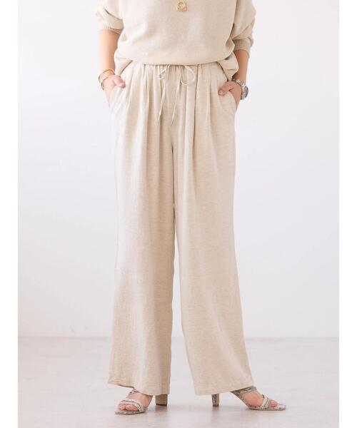 パンツ opium enamel leather long fauld Synthetic Leather Voluminous Wide Pants