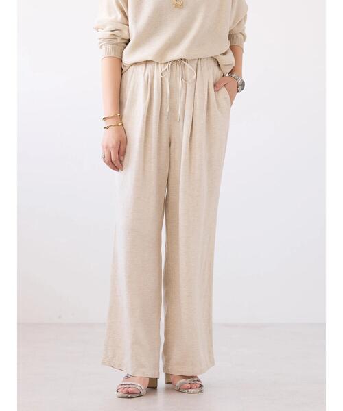 セール】接触冷感リネンブレンドワイドパンツ（その他パンツ