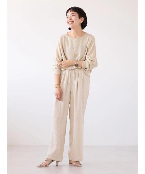 AMERICAN HOLIC(アメリカンホリック)の「接触冷感リネンブレンドワイドパンツ(その他パンツ・レディース・ライトベージュ/ブルー/ストライプ/チャコールグレー・L/M/S)」の19枚目の写真