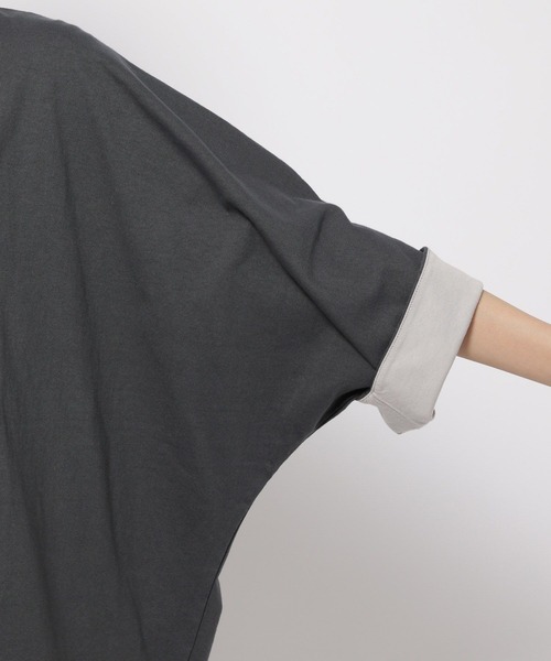 niko and...(ニコアンド)の「スーベニアワイドTシャツ(Tシャツ/カットソー・レディース・オフホワイト/ナチュラル/ピンク/チャコール/ブルー/スモーク/アイボリー・FREE)」の15枚目の写真