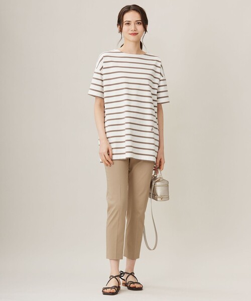 tシャツ 「洗える」ボーダーワイドBIG Tシャツ レディース セール】【洗える】ボーダーワイドBIG Tシャツ（Tシャツ
