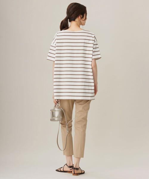 自由区(ジユウク)の「【洗える】ボーダーワイドBIG Tシャツ(Tシャツ/カットソー・レディース・ブラウン系1/レッド系1/ブラック系1・38)」の10枚目の写真