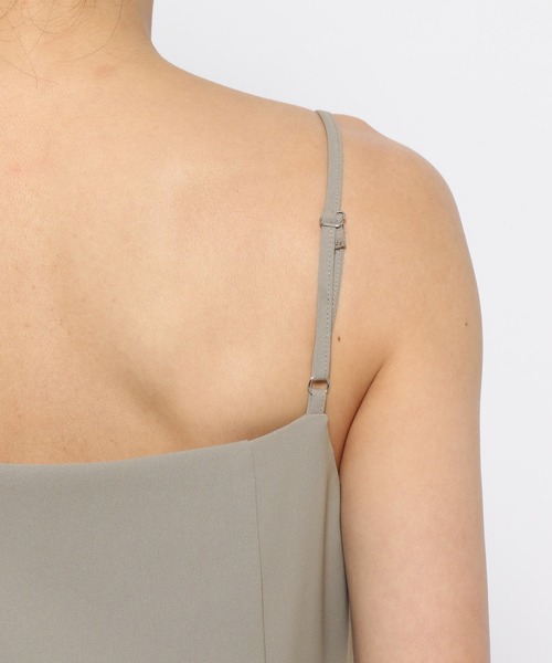 mysty woman（ミスティウーマン）の「チュールフリル×キャミワンピース　119545（ドレス・レディース・カーキ/ブラック・FREE）」の20枚目の写真