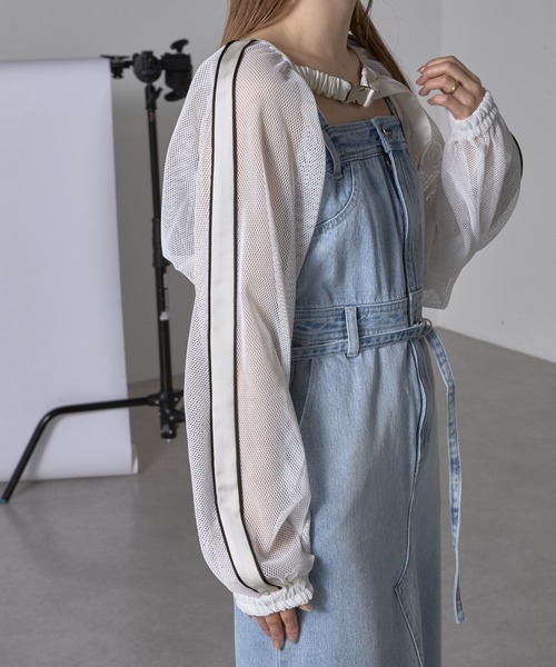 RAY CASSIN（レイカズン）の「メッシュボレロ（カーディガン/ボレロ・レディース・ブラック/ブルー/ホワイト・FREE）」の18枚目の写真