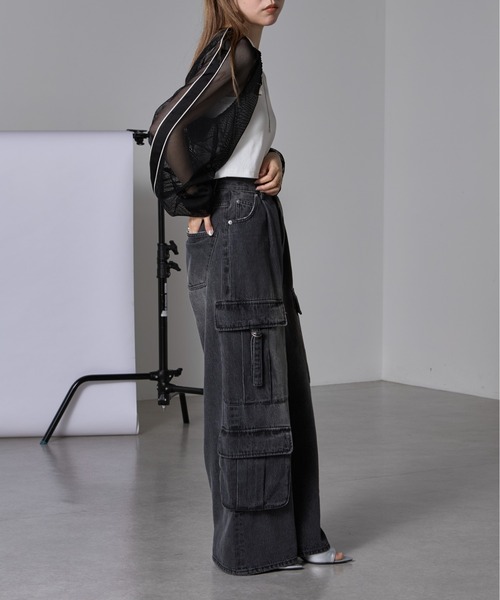 RAY CASSIN（レイカズン）の「メッシュボレロ（カーディガン/ボレロ・レディース・ブラック/ブルー/ホワイト・FREE）」の13枚目の写真