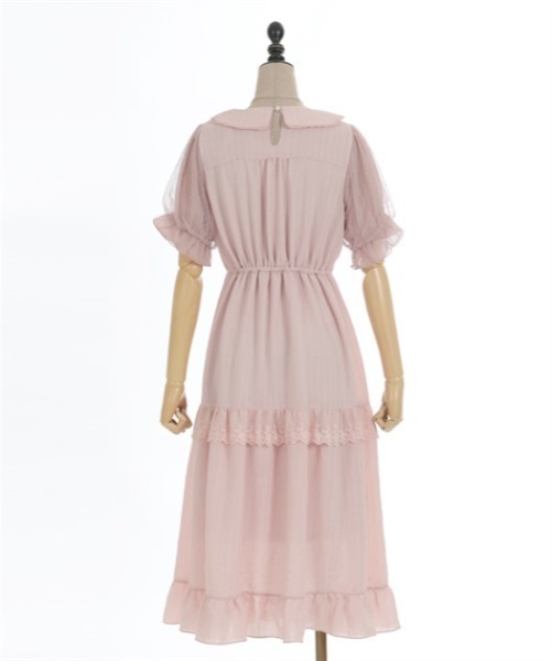 axes femme POETIQUE（アクシーズファムポエティック）の「ティアードドーリーワンピース（ワンピース・レディース・ミント/ピンク/クリーム・MEDIUM）」の17枚目の写真