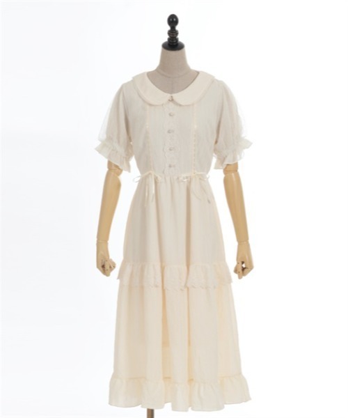 axes femme POETIQUE（アクシーズファムポエティック）の「ティアードドーリーワンピース（ワンピース・レディース・ミント/ピンク/クリーム・MEDIUM）」の14枚目の写真