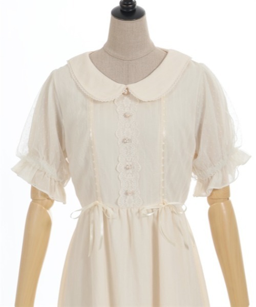 axes femme POETIQUE（アクシーズファムポエティック）の「ティアードドーリーワンピース（ワンピース・レディース・ミント/ピンク/クリーム・MEDIUM）」の5枚目の写真