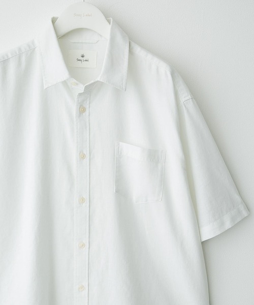 URBAN RESEARCH Sonny Label（アーバンリサーチサニーレーベル）の「『吸水速乾/接触冷感/イージーケア』マルチ機能リサイクルファブリックショートスリーブシャツ（シャツ/ブラウス・メンズ・グリーン/ネイビー/ストライプ/チェック/オフホワイト・MEDIUM/LARGE/X-LARGE）」の2枚目の写真