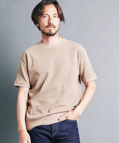 Magine(マージン)の「CTN OPEN END SURF KNIT P/O KNITSAW S/S:コットン オープンエンド サーフニット 半袖ニットソー(Tシャツ/カットソー・メンズ・ブラック/ネイビー/キャメル/グレー/オフホワイト・48/44/46)」の5枚目の写真