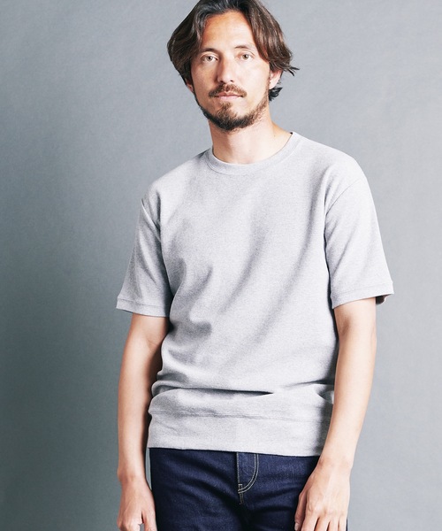 Magine(マージン)の「CTN OPEN END SURF KNIT P/O KNITSAW S/S:コットン オープンエンド サーフニット 半袖ニットソー(Tシャツ/カットソー・メンズ・ブラック/ネイビー/キャメル/グレー/オフホワイト・48/44/46)」の4枚目の写真
