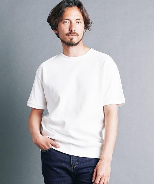 Magine(マージン)の「CTN OPEN END SURF KNIT P/O KNITSAW S/S:コットン オープンエンド サーフニット 半袖ニットソー(Tシャツ/カットソー・メンズ・ブラック/ネイビー/キャメル/グレー/オフホワイト・48/44/46)」の2枚目の写真