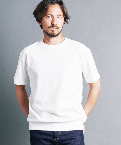 Magine(マージン)の「CTN OPEN END SURF KNIT P/O KNITSAW S/S:コットン オープンエンド サーフニット 半袖ニットソー(Tシャツ/カットソー・メンズ・ブラック/ネイビー/キャメル/グレー/オフホワイト・48/44/46)」の8枚目の写真