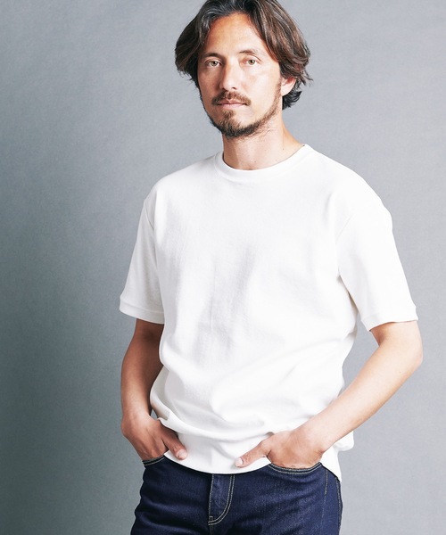 Magine(マージン)の「CTN OPEN END SURF KNIT P/O KNITSAW S/S:コットン オープンエンド サーフニット 半袖ニットソー(Tシャツ/カットソー・メンズ・ブラック/ネイビー/キャメル/グレー/オフホワイト・48/44/46)」の9枚目の写真