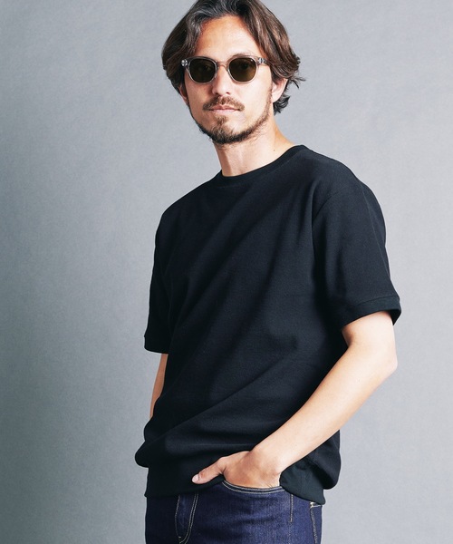 Magine(マージン)の「CTN OPEN END SURF KNIT P/O KNITSAW S/S:コットン オープンエンド サーフニット 半袖ニットソー(Tシャツ/カットソー・メンズ・ブラック/ネイビー/キャメル/グレー/オフホワイト・48/44/46)」の10枚目の写真