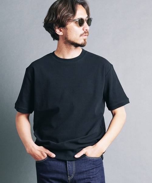 Magine(マージン)の「CTN OPEN END SURF KNIT P/O KNITSAW S/S:コットン オープンエンド サーフニット 半袖ニットソー(Tシャツ/カットソー・メンズ・ブラック/ネイビー/キャメル/グレー/オフホワイト・48/44/46)」の12枚目の写真