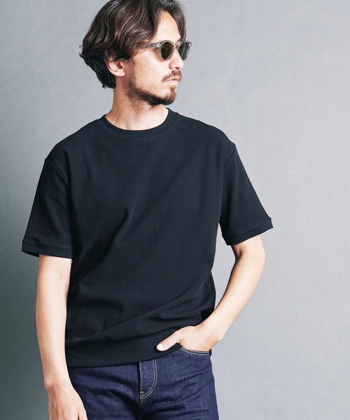 Magine(マージン)の「CTN OPEN END SURF KNIT P/O KNITSAW S/S:コットン オープンエンド サーフニット 半袖ニットソー(Tシャツ/カットソー・メンズ・ブラック/ネイビー/キャメル/グレー/オフホワイト・48/44/46)」の13枚目の写真