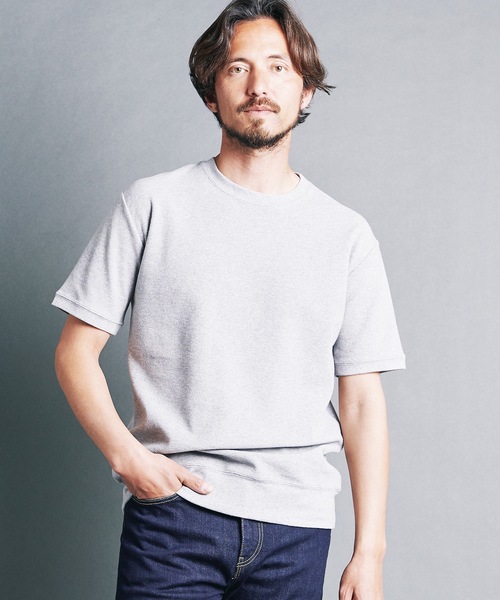 Magine(マージン)の「CTN OPEN END SURF KNIT P/O KNITSAW S/S:コットン オープンエンド サーフニット 半袖ニットソー(Tシャツ/カットソー・メンズ・ブラック/ネイビー/キャメル/グレー/オフホワイト・48/44/46)」の14枚目の写真