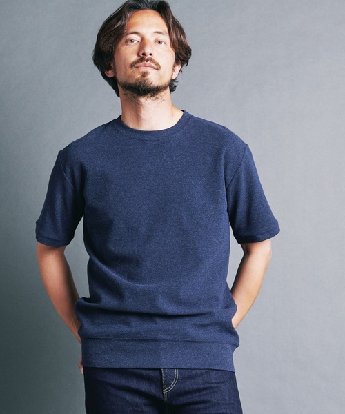 Magine(マージン)の「CTN OPEN END SURF KNIT P/O KNITSAW S/S:コットン オープンエンド サーフニット 半袖ニットソー(Tシャツ/カットソー・メンズ・ブラック/ネイビー/キャメル/グレー/オフホワイト・48/44/46)」の18枚目の写真