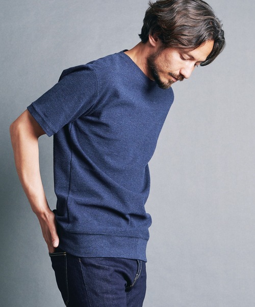 Magine(マージン)の「CTN OPEN END SURF KNIT P/O KNITSAW S/S:コットン オープンエンド サーフニット 半袖ニットソー(Tシャツ/カットソー・メンズ・ブラック/ネイビー/キャメル/グレー/オフホワイト・48/44/46)」の19枚目の写真