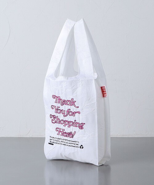 OPEN EDITIONS（オープンエディションズ）の「＜OPEN EDITIONS＞THANKYOU トートバッグ MINI（エコバッグ/サブバッグ・レディース・レッド/ホワイト・FREE）」の5枚目の写真