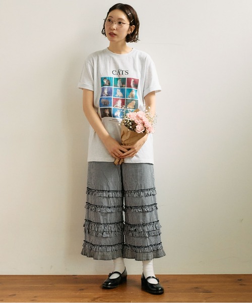 fig London(フィグロンドン)の「●the CAT Tshirt(Tシャツ/カットソー・レディース・アッシュグレー/ホワイト・M/L)」の5枚目の写真