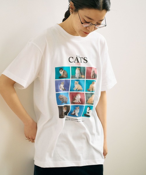 fig London(フィグロンドン)の「●the CAT Tshirt(Tシャツ/カットソー・レディース・アッシュグレー/ホワイト・M/L)」の12枚目の写真