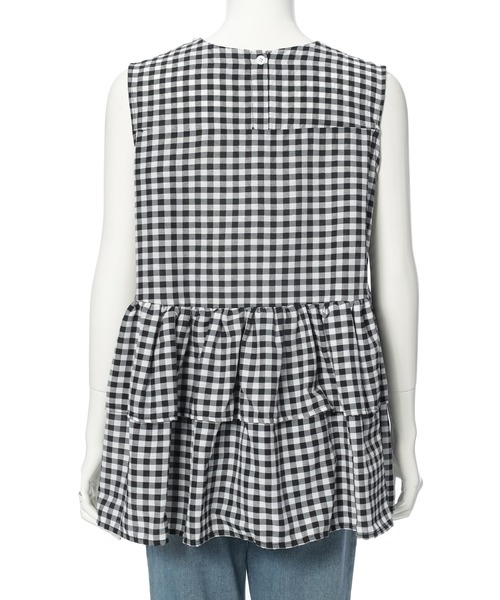 fifth(フィフス)の「衿パールギャザーフリルブラウス(シャツ/ブラウス・レディース・ブラック/ホワイト/ブラック×ホワイト・M)」の6枚目の写真