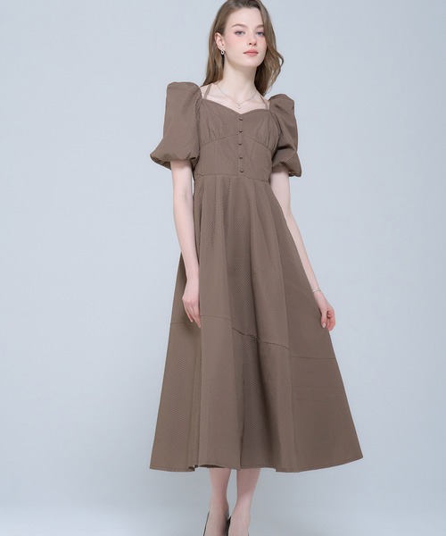 emiriawiz（エミリアウィズ）の「Corset floating jacquard one-piece