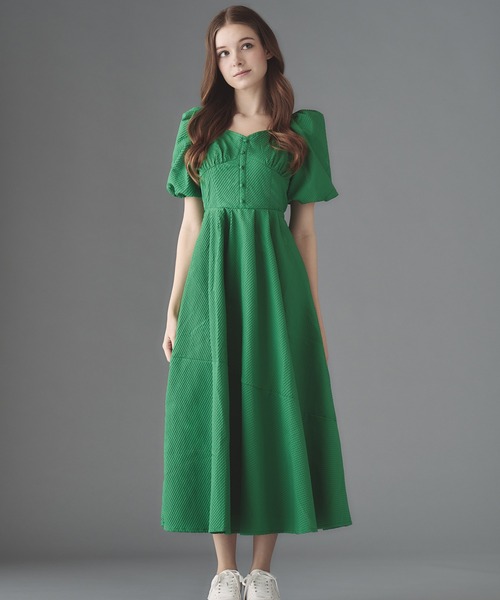 emiriawiz（エミリアウィズ）の「Corset floating jacquard one-piece