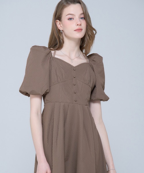 emiriawiz（エミリアウィズ）の「Corset floating jacquard one-piece