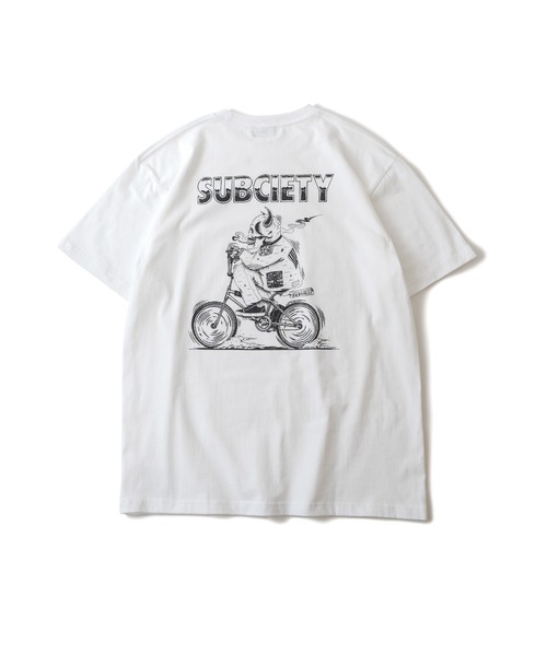 Subciety(サブサエティ)の「Skull rider TEE(Tシャツ/カットソー・メンズ・ブラック/ホワイト/サンドベージュ/ホワイト×グリーン/ブラック×ブルー・SMALL/MEDIUM/LARGE/X-LARGE/XX-LARGE)」の6枚目の写真