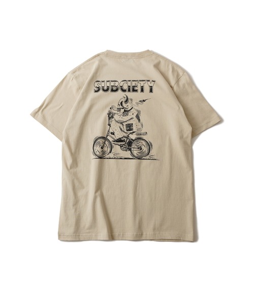 Subciety(サブサエティ)の「Skull rider TEE(Tシャツ/カットソー・メンズ・ブラック/ホワイト/サンドベージュ/ホワイト×グリーン/ブラック×ブルー・SMALL/MEDIUM/LARGE/X-LARGE/XX-LARGE)」の9枚目の写真