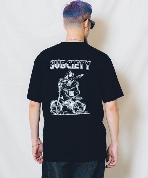 Subciety(サブサエティ)の「Skull rider TEE(Tシャツ/カットソー・メンズ・ブラック/ホワイト/サンドベージュ/ホワイト×グリーン/ブラック×ブルー・SMALL/MEDIUM/LARGE/X-LARGE/XX-LARGE)」の14枚目の写真