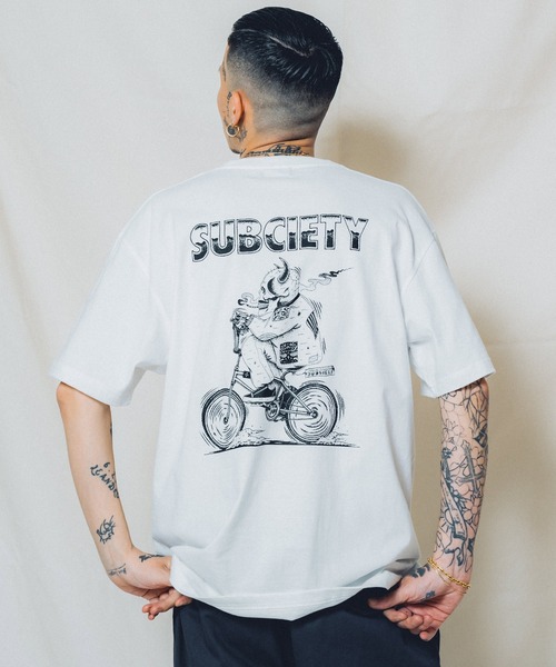 Subciety(サブサエティ)の「Skull rider TEE(Tシャツ/カットソー・メンズ・ブラック/ホワイト/サンドベージュ/ホワイト×グリーン/ブラック×ブルー・SMALL/MEDIUM/LARGE/X-LARGE/XX-LARGE)」の12枚目の写真