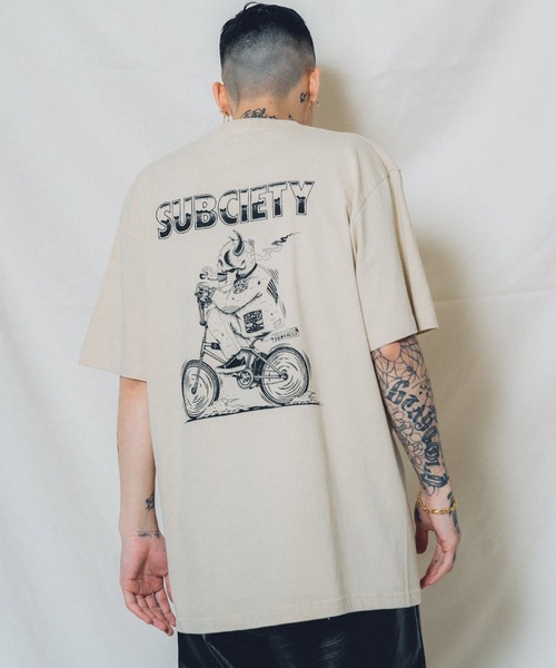 Subciety(サブサエティ)の「Skull rider TEE(Tシャツ/カットソー・メンズ・ブラック/ホワイト/サンドベージュ/ホワイト×グリーン/ブラック×ブルー・SMALL/MEDIUM/LARGE/X-LARGE/XX-LARGE)」の18枚目の写真