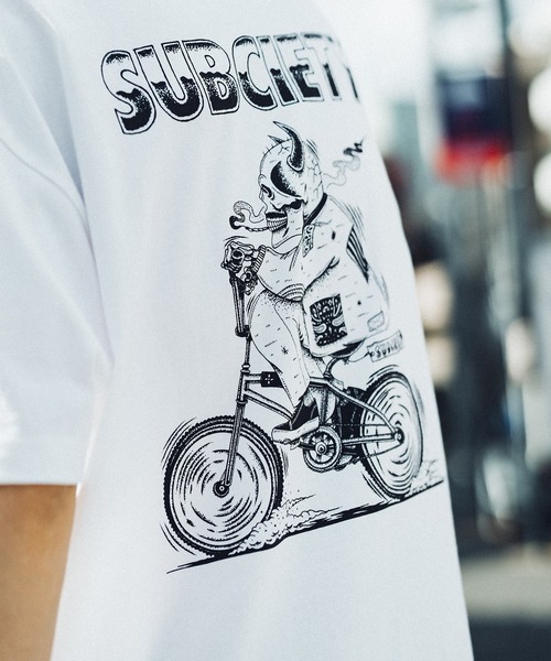 Subciety(サブサエティ)の「Skull rider TEE(Tシャツ/カットソー・メンズ・ブラック/ホワイト/サンドベージュ/ホワイト×グリーン/ブラック×ブルー・SMALL/MEDIUM/LARGE/X-LARGE/XX-LARGE)」の22枚目の写真