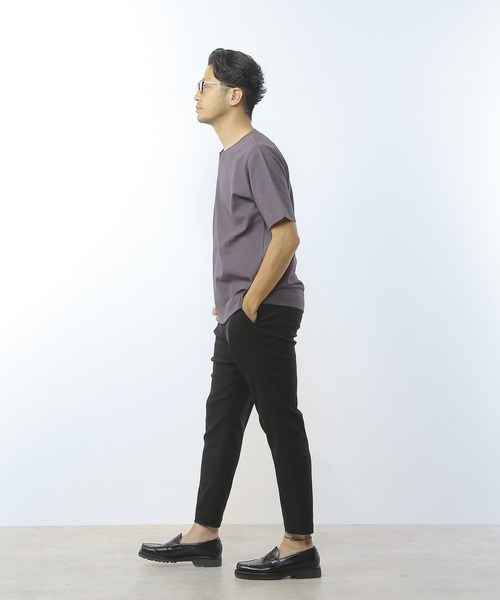 MEN'S MELROSE（メンズメルローズ）の「シルケットリンクスキーネックTシャツ（Tシャツ/カットソー・メンズ・グレイッシュベージュ/チャコールグレー/ライトグレー・2/4/3）」の11枚目の写真