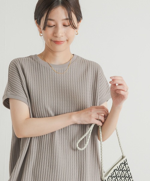 URBAN RESEARCH DOORS(アーバンリサーチドアーズ)の「針抜きサーマルフレンチスリーブ(Tシャツ/カットソー・レディース・ベージュ系その他/アイボリー/イエロー系その他・MEDIUM)」の3枚目の写真